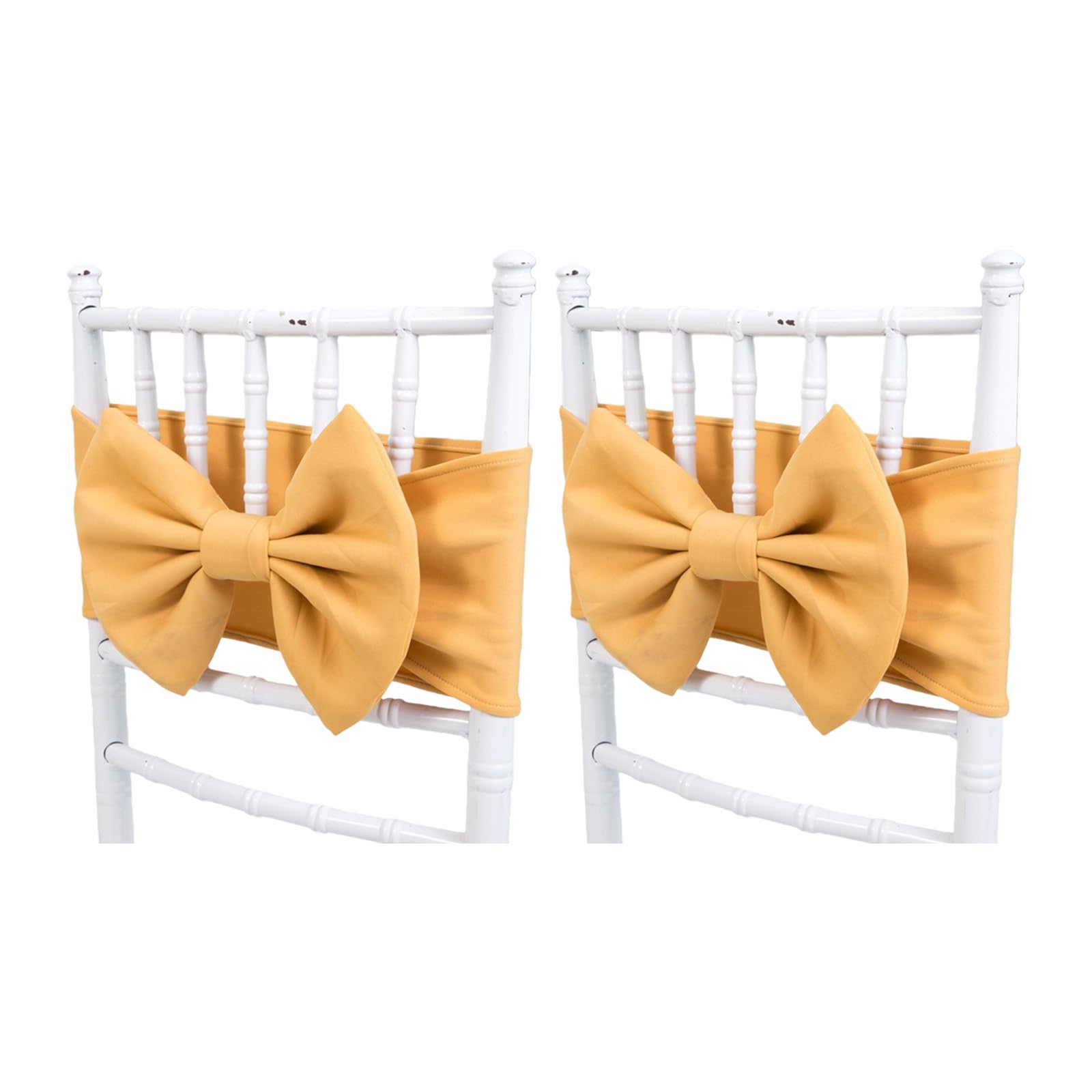 Chair Bows Tie Chair Back Sashes Decors Set of 2 for Weddings and Parties Event for Enhancing Venues Elegances Elastic Stretchable Tie
