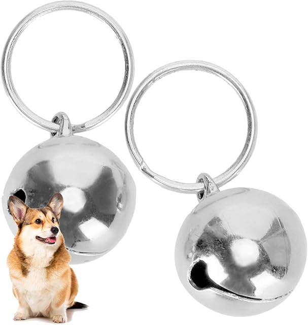 2pcs Rust AntiLost Copper Bells Extra Loud Pair of Cat & Dog Brass Portable Bells Collar Charm Bells for Save Birds & Wildlife