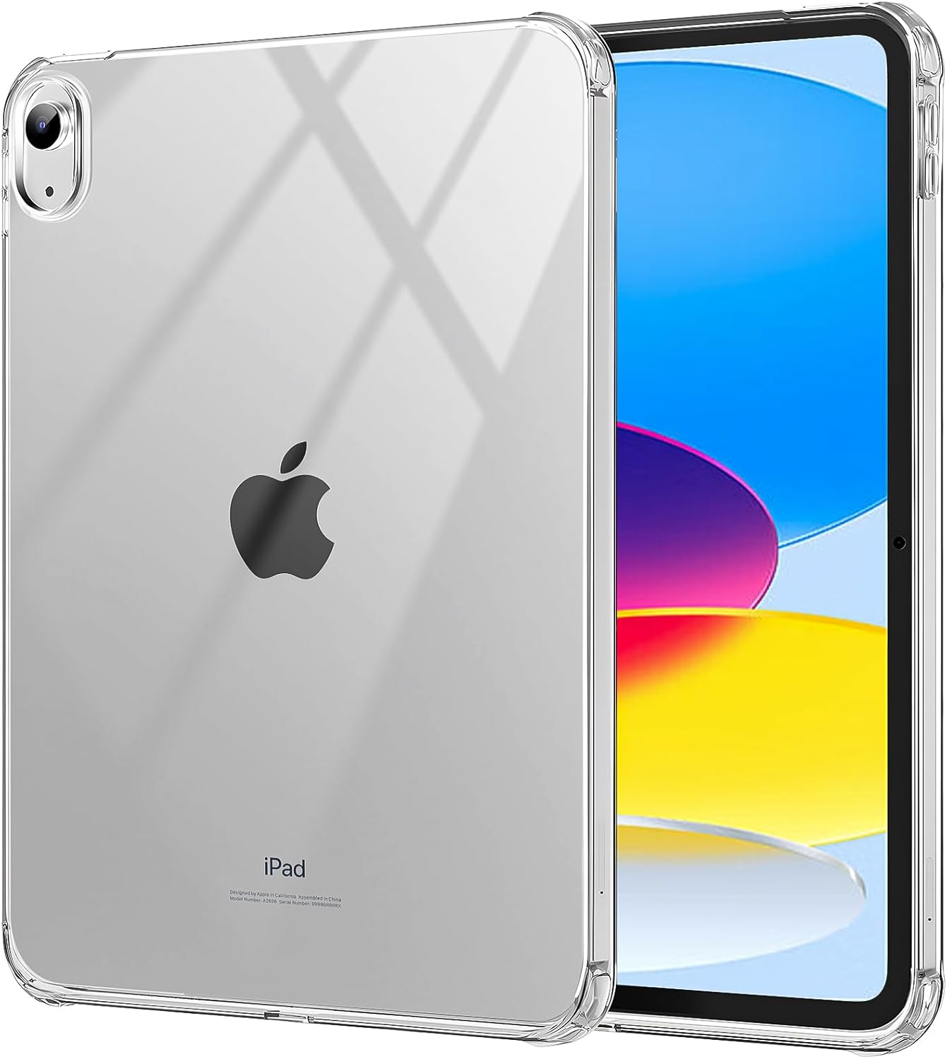 Blosomeet Clear Case for iPad A16 11th Generation 2025 11" & iPad 10th Generation 2022 10.9" w/Shockproof Shell, Slim Lightweight Soft TPU Transparent Back Protective Cover for iPad 10th/11th Gen