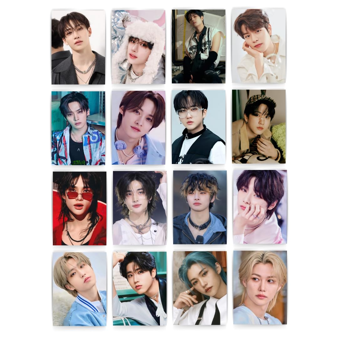 Stray Kids K-pop Photocards Pack of 16 – 16 Stray Kids Photocards