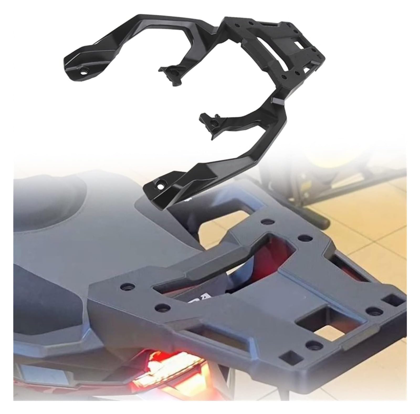 per X-ADV 750 2017-2020 Portapacchi Posteriore Modificato Ripiano Supporto Bauletto Motocicletta Moto Bauletto Staffa Carico(Black)