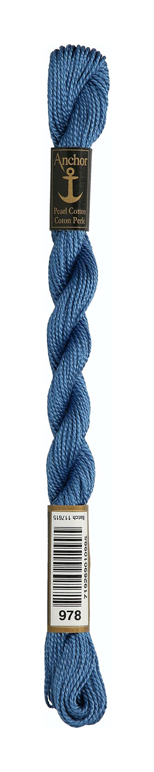Anchor Embroidery Thread, 100% Cotton, Steel Blue, Thickness 5, 21m, 7