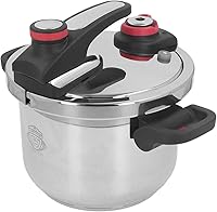 Vista 8 de Olla a presión eléctrica de 6 litros, estufa de acero inoxidable de 2 capas, olla a presión multifunción con mango plegable para cocción lenta