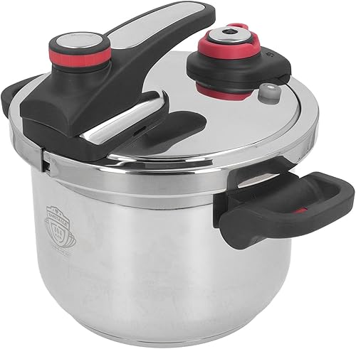 Miniatura 8 de Olla a presión eléctrica de 6 litros, estufa de acero inoxidable de 2 capas, olla a presión multifunción con mango plegable para cocción lenta,