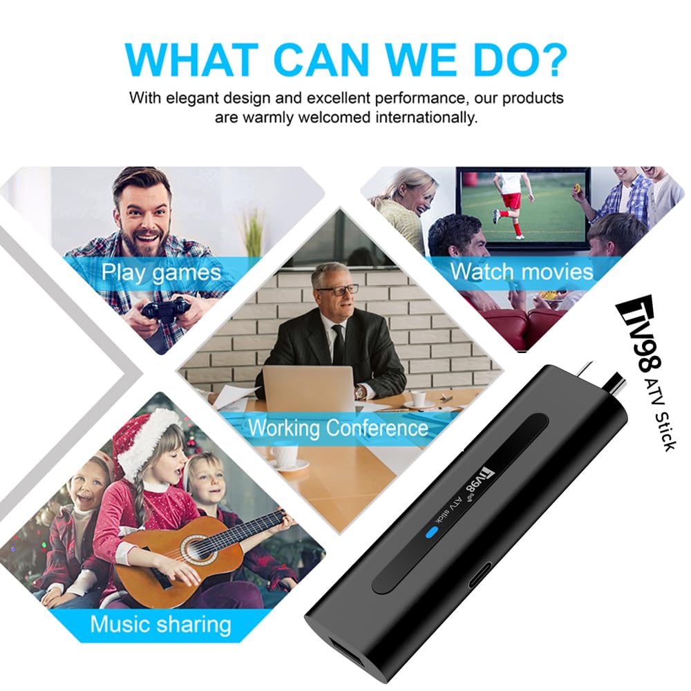 Android TV Stick 12.0 DDR4 2GB RAM 16GB H313 Quad-Core 64bit WiFi5 Dual 2.4G/5G WiFi 4K HDR10+ Ultra USB HD Smart TV STICK box