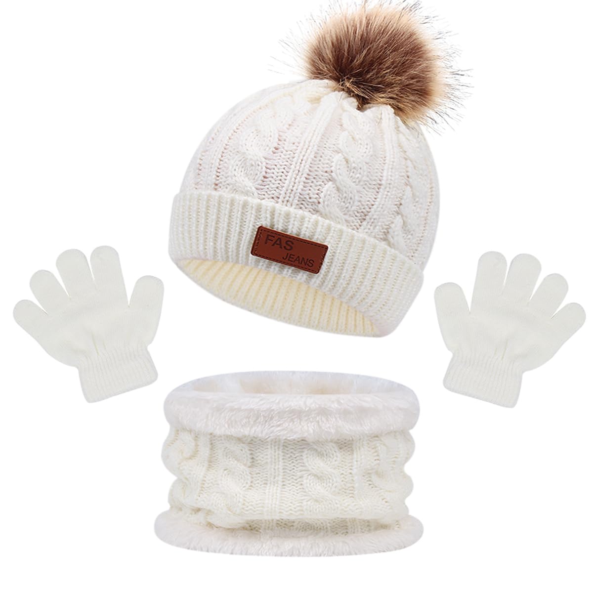 MAILEKT Set di guanti 3 in 1 per bambini