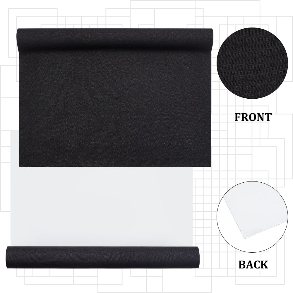 OLYCRAFT 100x43cm Black Book Binding Cloth - Fabric Surface With Paper Backed Close-Weave for Bookcover Scrapbooking, DIY Crafts - Image 4