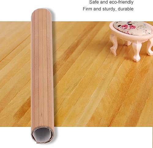 Miniatura 3 de Mini tabla de piso, 112 casa de muñecas en miniatura, simple y elegante, tira de madera, accesorio de decoración para pisos