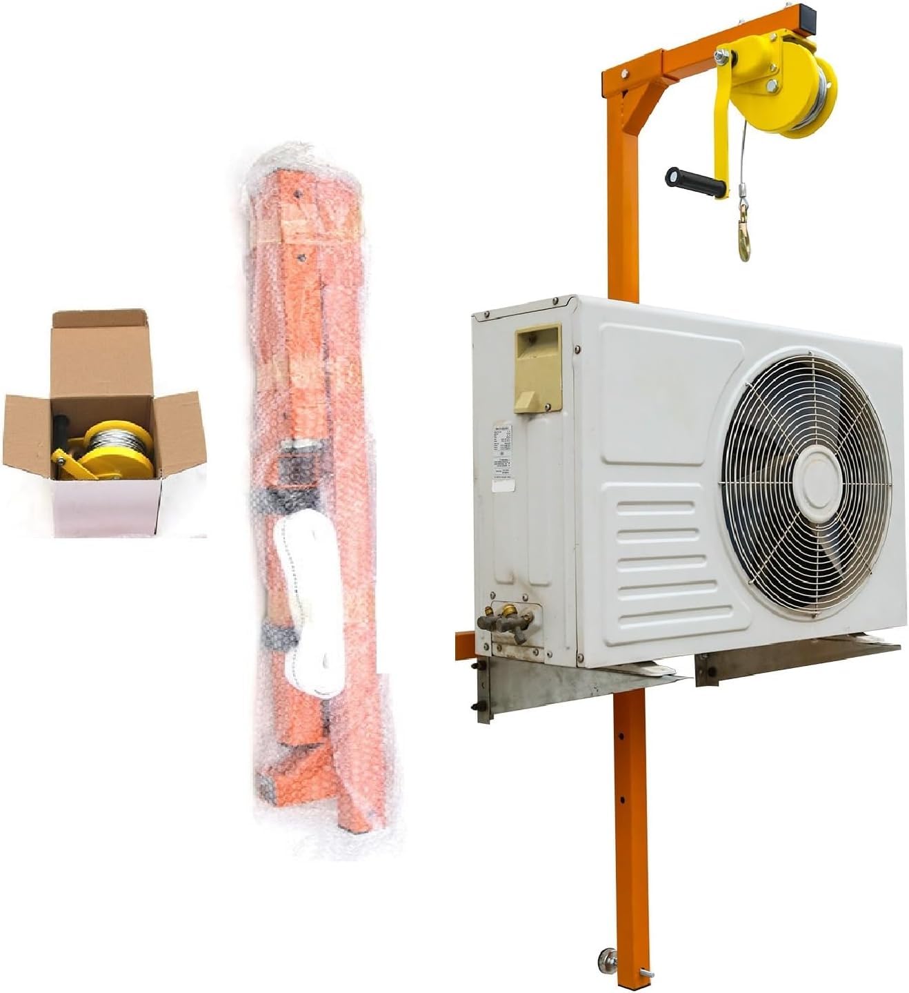 Grúas de elevación para aire acondicionado, herramientas y accesorios de soporte con cabrestante