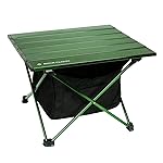 ROCK CLOUD Portable Camping Table Ultralight Aluminum Camp Table with Storage Bag Folding Beach Table for Camping Hiking Backpacking Outdoor Picnic, Green