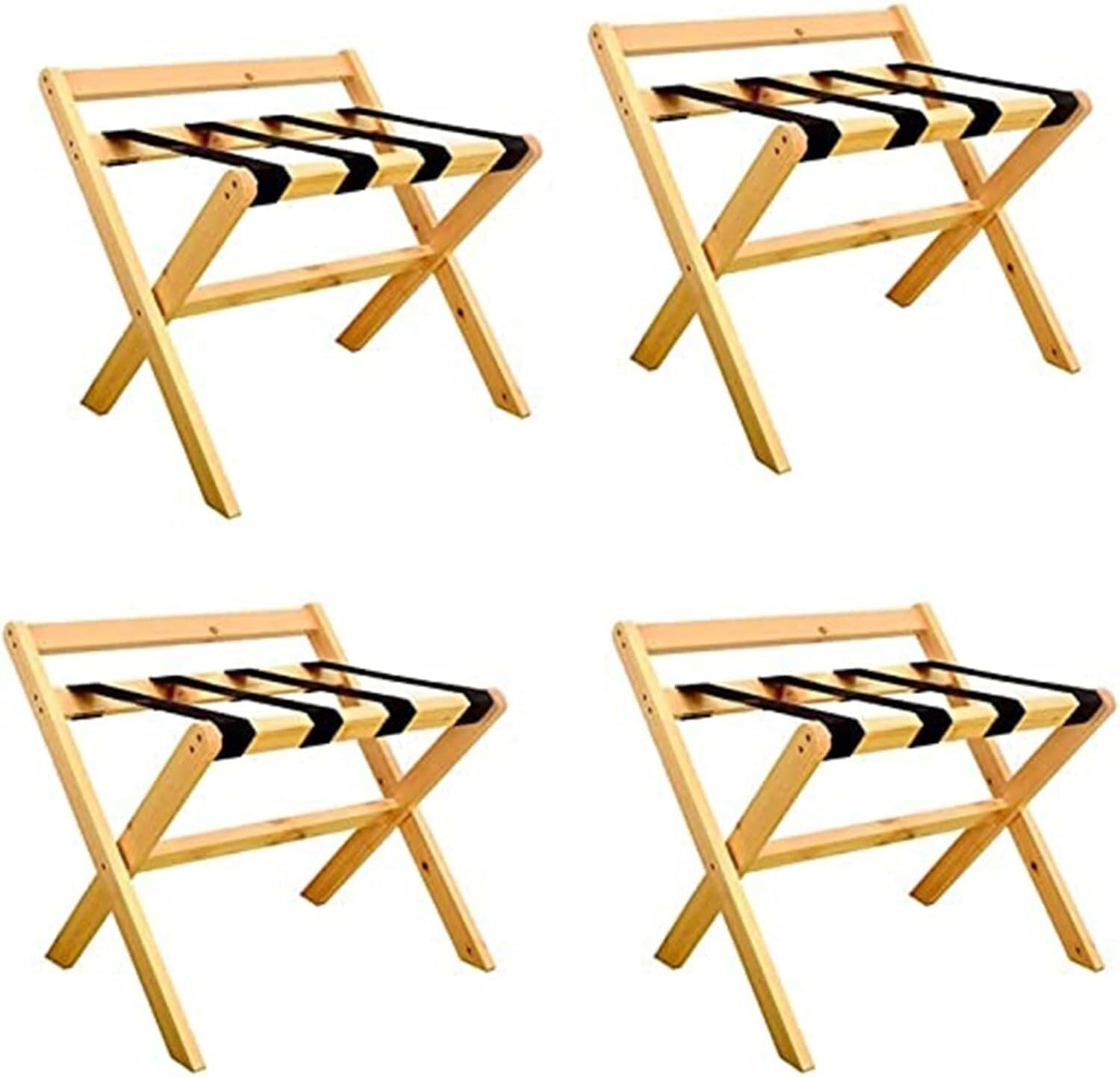 Luggage Rack Luggage Stand Rack - Suitcase Stand, Foldable Home Coat Rack, Hotel Solid Wood Luggage Rack Luggage Storage Rack(Red,2pcs)