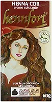 Tintura Creme Henna Hennfort Castanho Escuro 60ml