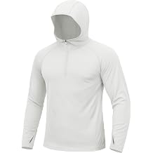 TACVASEN Mens Sun Protection Athletic Shirts UPF 50+ Rash Guard Long Sleeve Quarter Zip Sun Hoodie Running Fishing Shirt