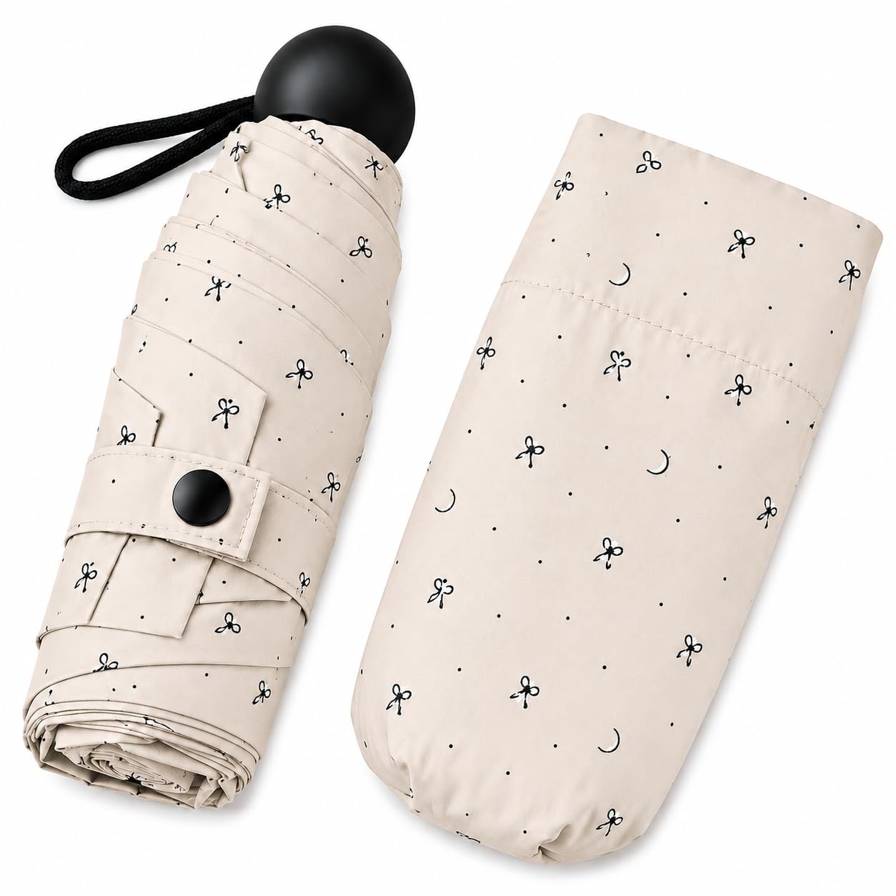 Umbrella, Mini Folding Windproof & Compact UV Umbrella for Sun Protection Rain Windproof Strong Large 3 Fold for Women Handbags,3 Fold for Men Women, Stylish & Compact-image-11