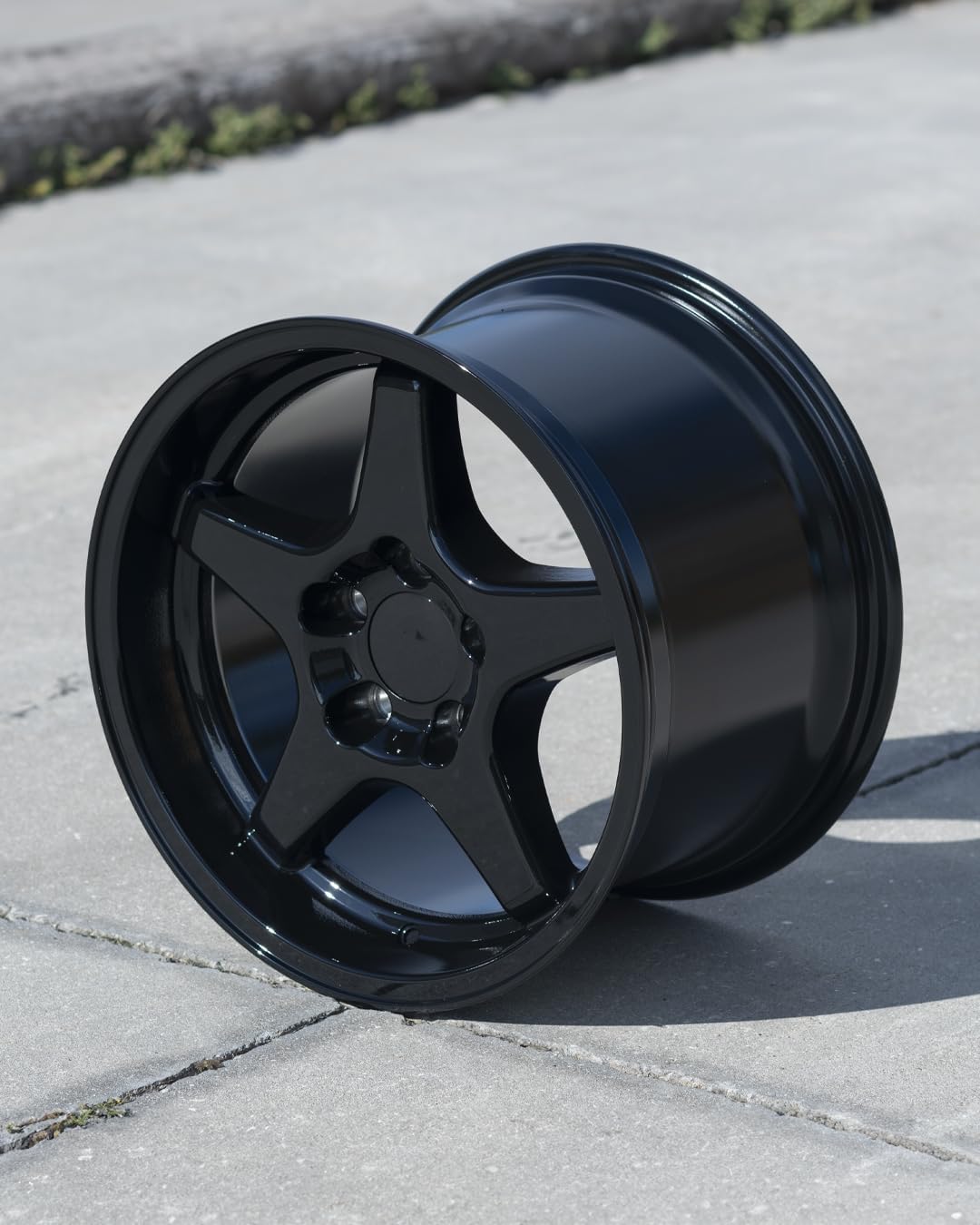 OE Wheels CV01 17 Inch Rim Fits Corvette C4 ZR1 Style 5x120.65 17x11 Gloss Black - Hollander 5036 (1)