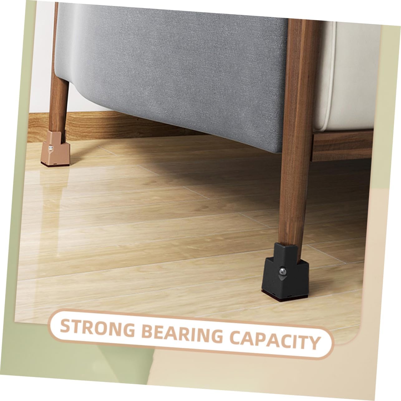 4pcs Adjustable Bed Risers Heavy-Duty Platform Furniture Riser Blocks for Chair and Table Legs Height Increase Silent Wear-Resistant for Storage Cleaning Space