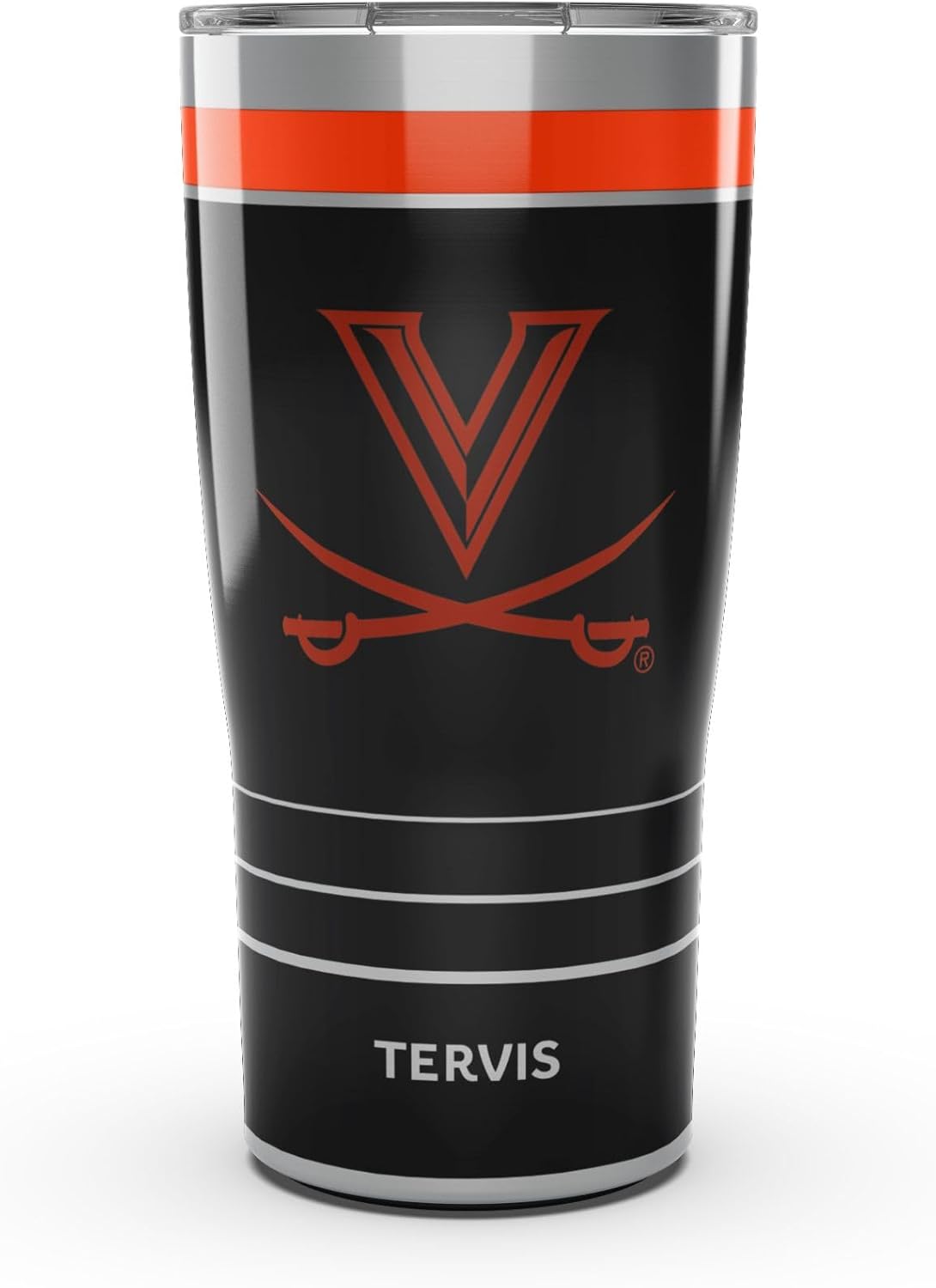 Tervis Traveler Virginia Cavaliers - Night Game Triple Insulated Tumbler Travel Cup Keeps Drinks Cold & Hot, 20oz, Stainless Steel
