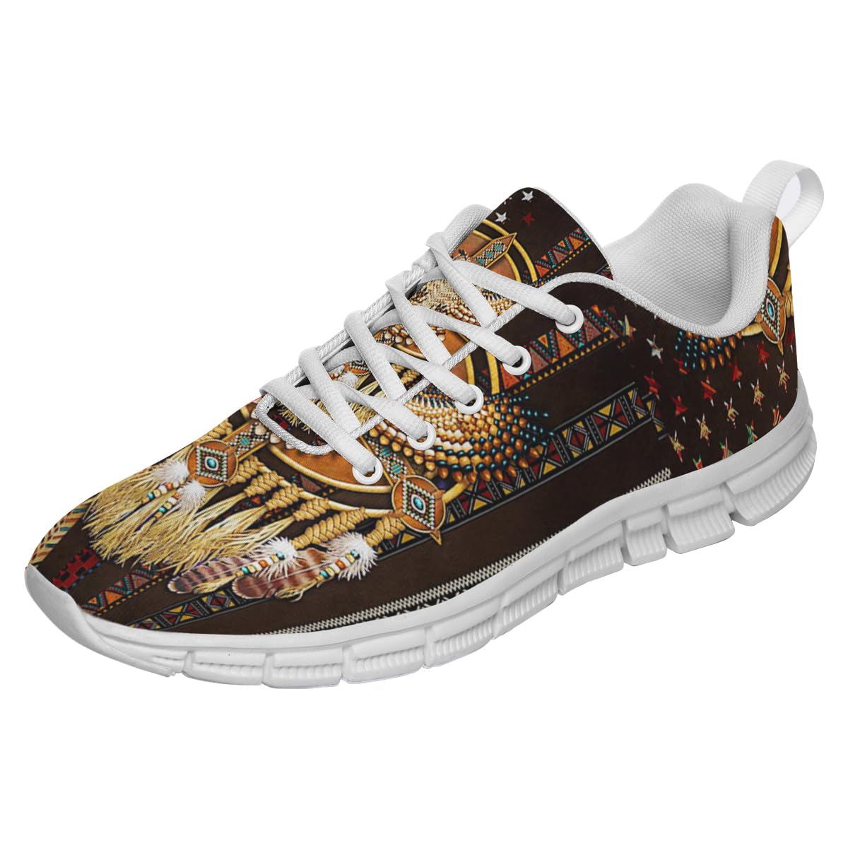 Native American Flag Eagle Shoes for Women Men Tennis Shoes 3D Print Fashion Running Sneakers