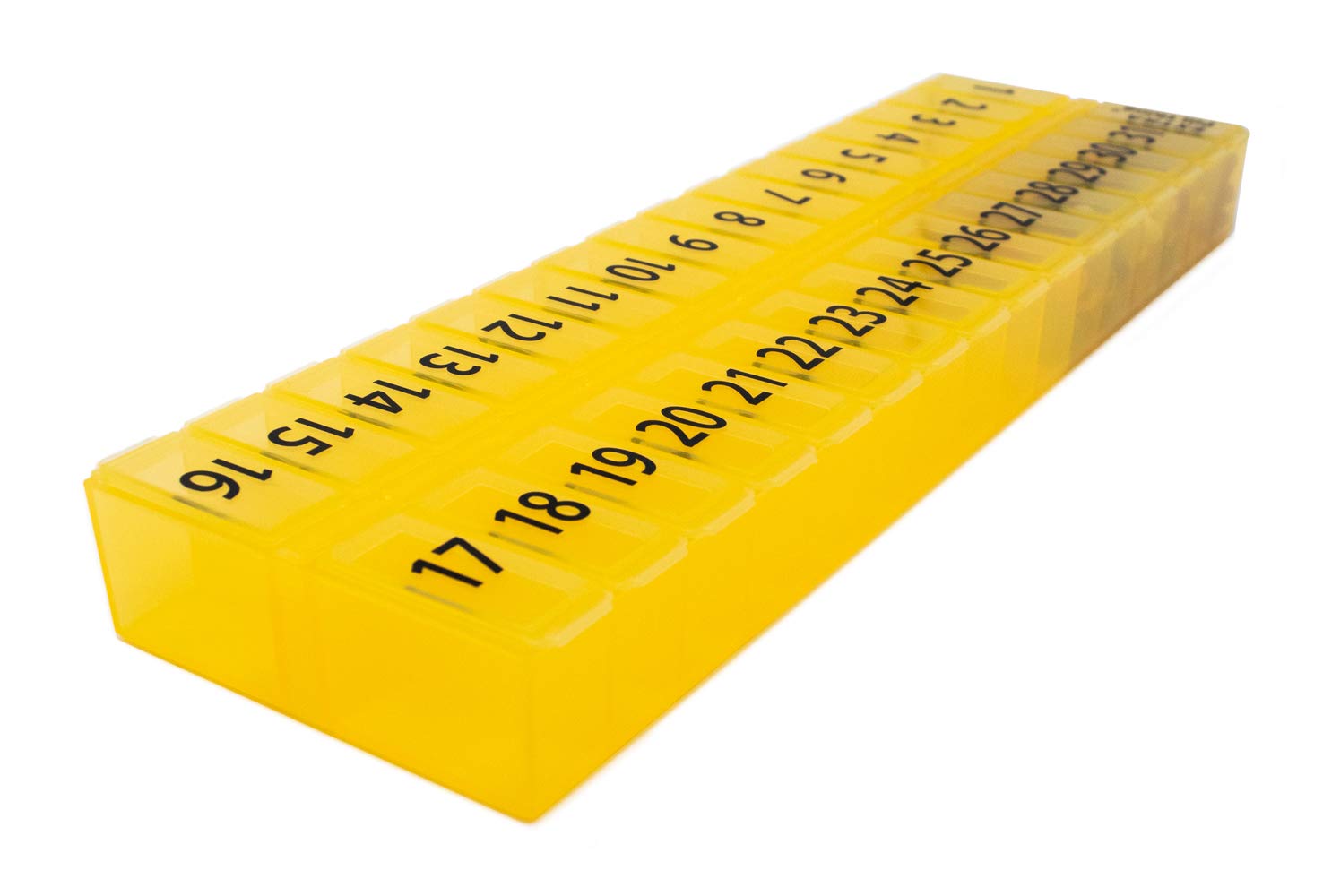 Once-a Day Monthly Pill Organizer Removable Lid for Easy Loading - Large Compartment Pill Box Medications for Entire Month Plus a Compartment for Extra Pills BPA Free : Health & Household