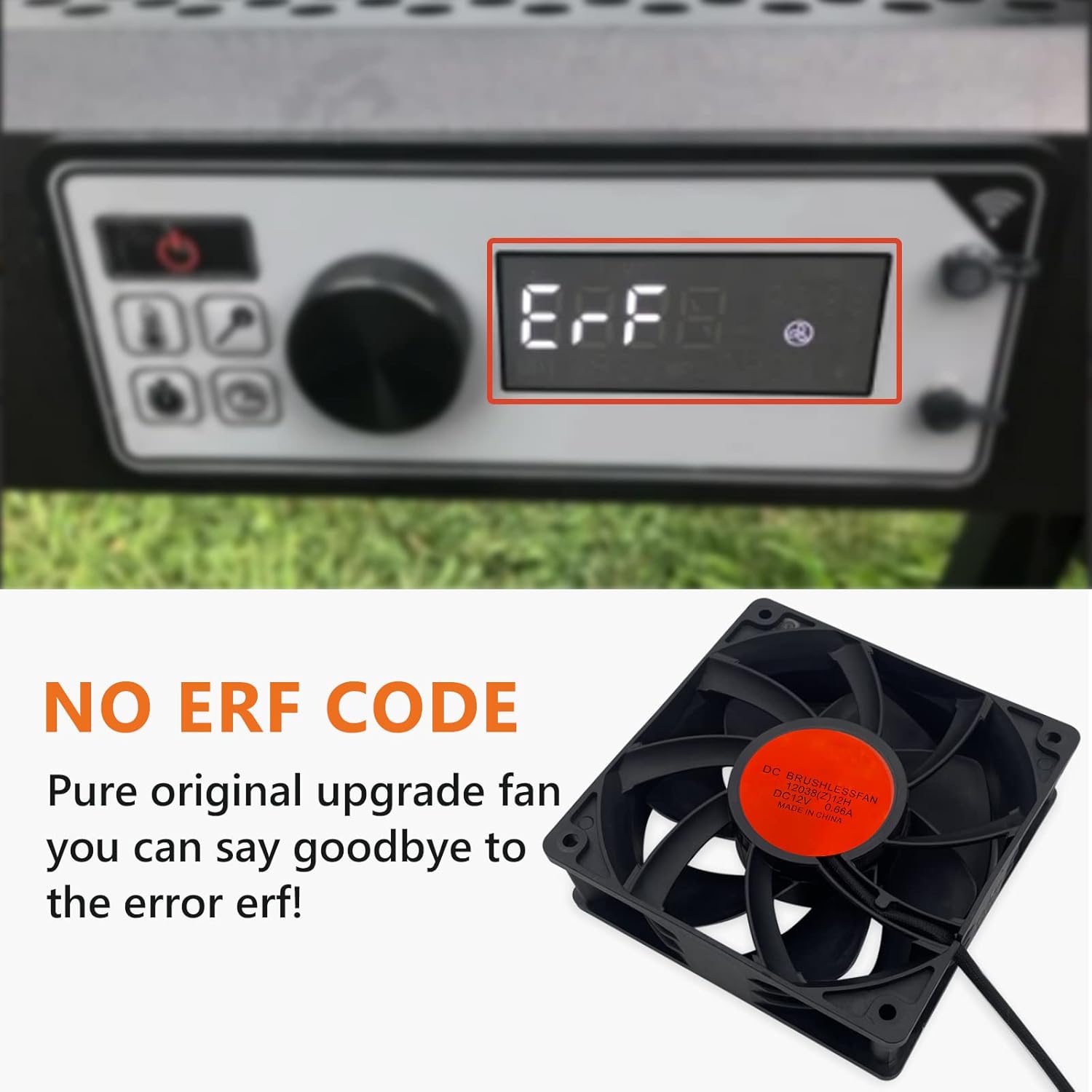 Heat Sensor Replacement & Upgraded Precision Control Fan Replacement for Char-Griller Gravity Fed 980 Charcoal Grill