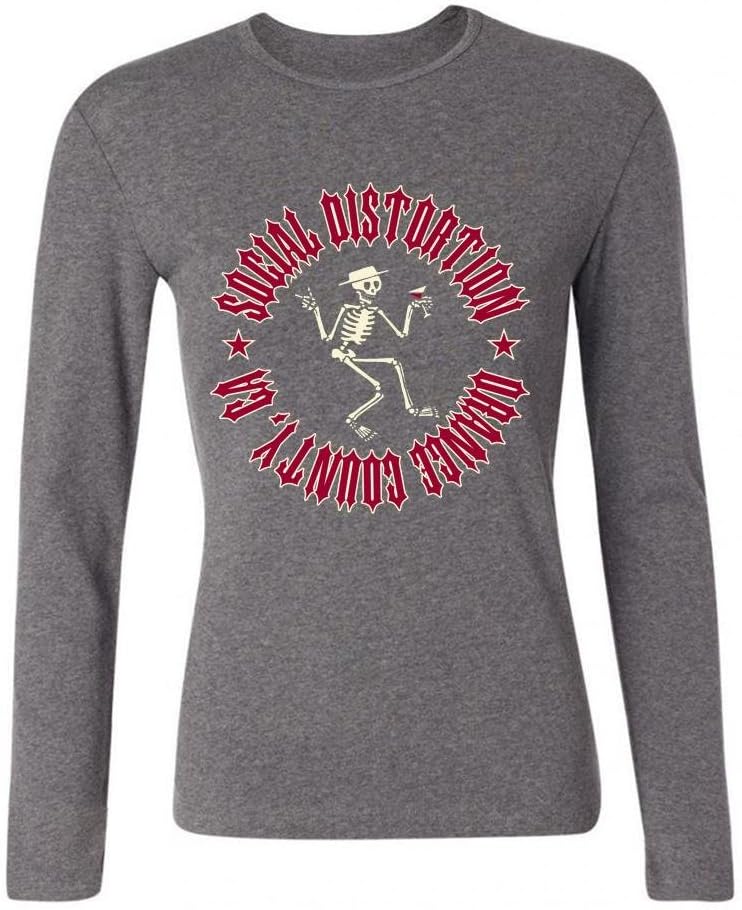 LSLEEVE Women's Social Distortion Punk Band Long Sleeve T-Shirt