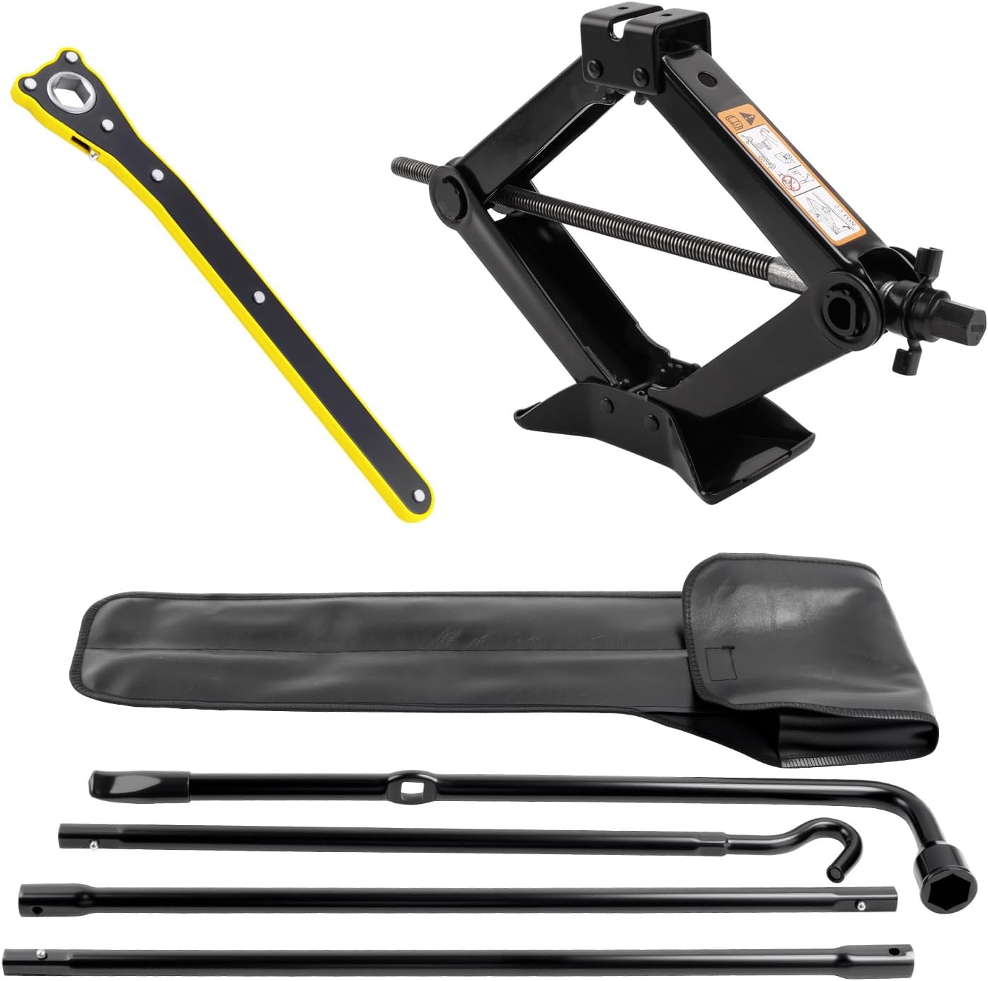 Spare Tire Jack Kit Compatible with 2004-2018 F150, Scissor Jack 2.5 Ton Heavy Duty Lifting Jack & Spare Tire Lug Wrench Tool Kit Replacement Tire Repair Tool