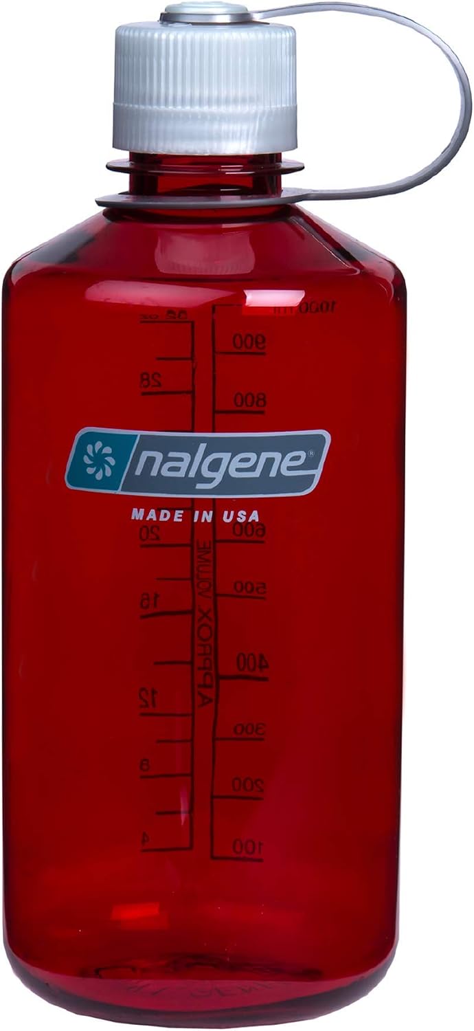 Nalgene Tritan 1-Quart Narrow Mouth BPA-Free Water Bottle, Outdoor Red