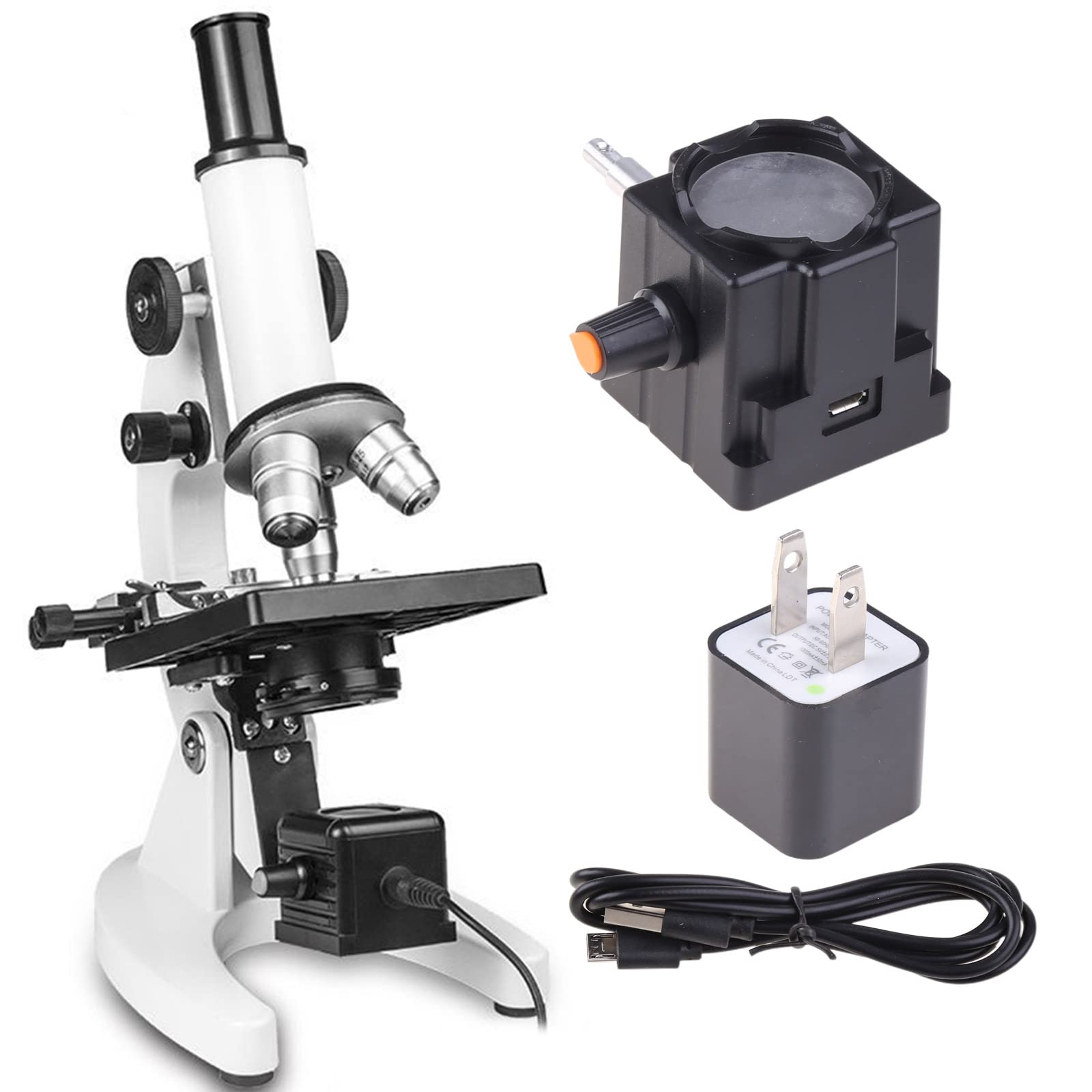 BEITABEITAkaitank USB Lumière LED Blanche Éclairage Fond De Lampe De Microscope Biologique Source Réglable, Lampe De Microscope, Noir 4x4x4cm/1.57x1.57x1.57in