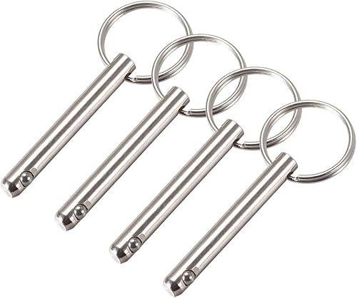 uxcell Pin de liberación rápida 6mmX45mm Marine Hardware para barco Bimini Bisagra cubierta superior 4 piezas