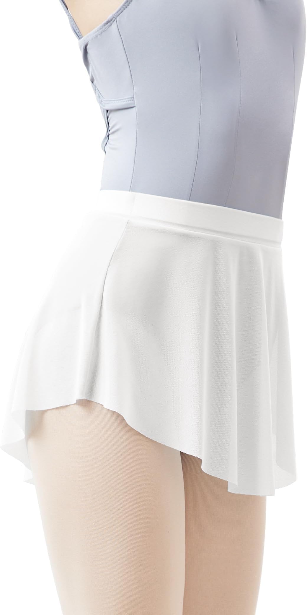 Daydance Mesh Pull On Ballet Skirt Elastic Point Dance Skirt for Teen Girls 12-14 Years, Women