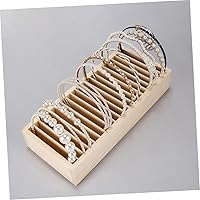 Vista 6 de Didiseaon Divisores de tarjetas de visita Soporte de joyería Soporte de diadema Soporte de madera para oficina de almacenamiento de tarjetas