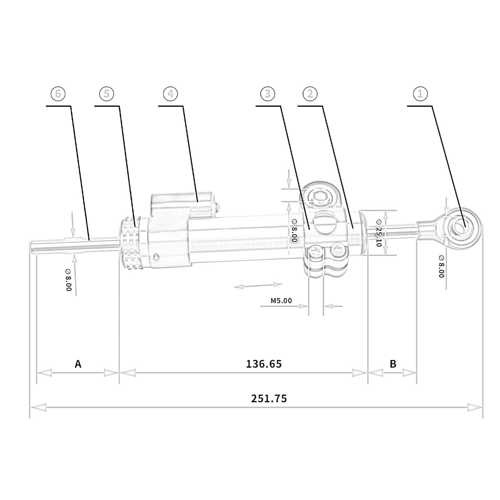 6061 Aluminium Stopu Sterowania Motocyklami Stabilizator Uniwersalny Tłumik Kierowniczy, Dowód Zużycia, System Tłumienia Wrażliwy na prędkość, Poprawia obsługę i Zmniejsza