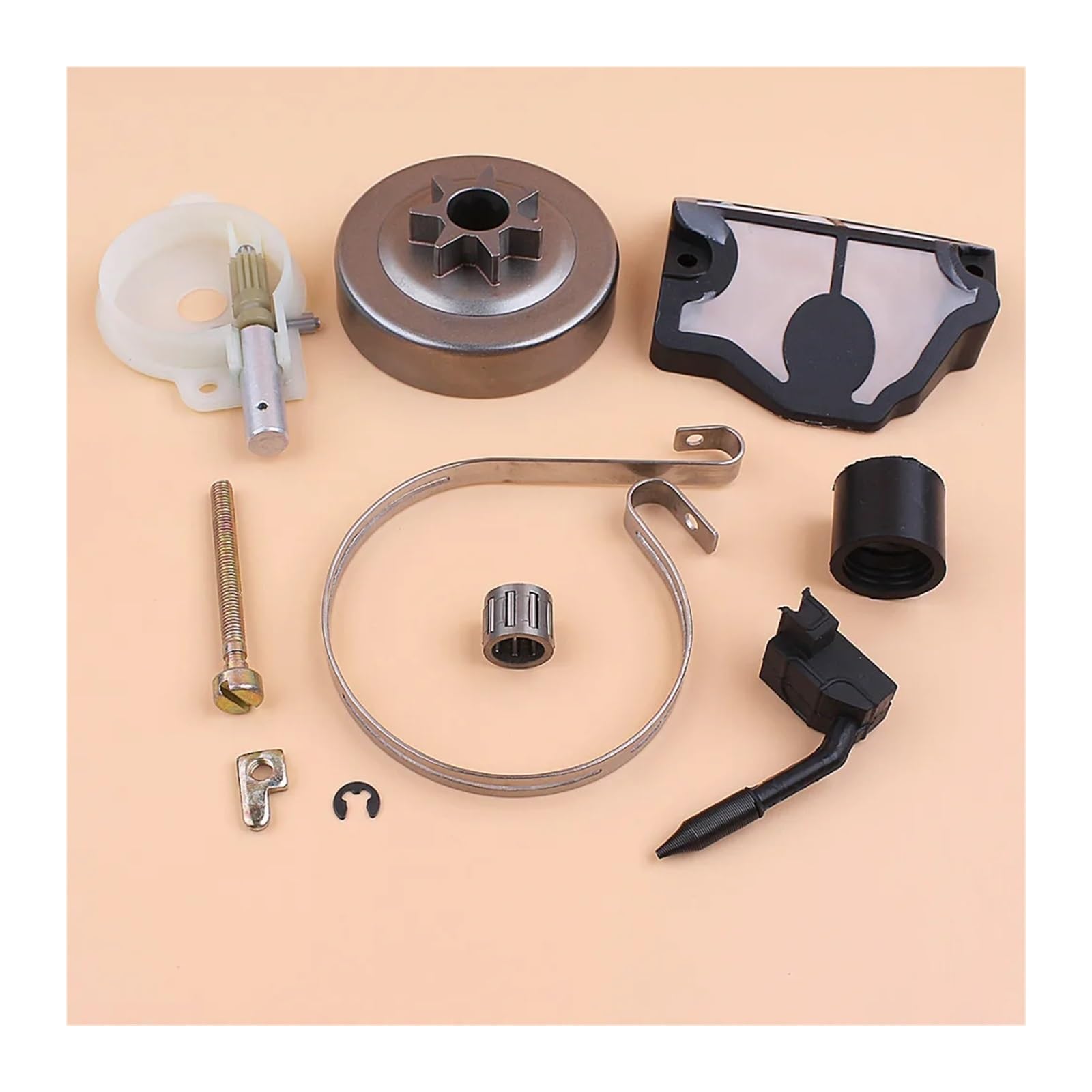 Kit tamburo frizione di ricambio, pompa olio, tendicatena e fascia freno adatti for motoseghe a gas 142 141 137 136 36 41