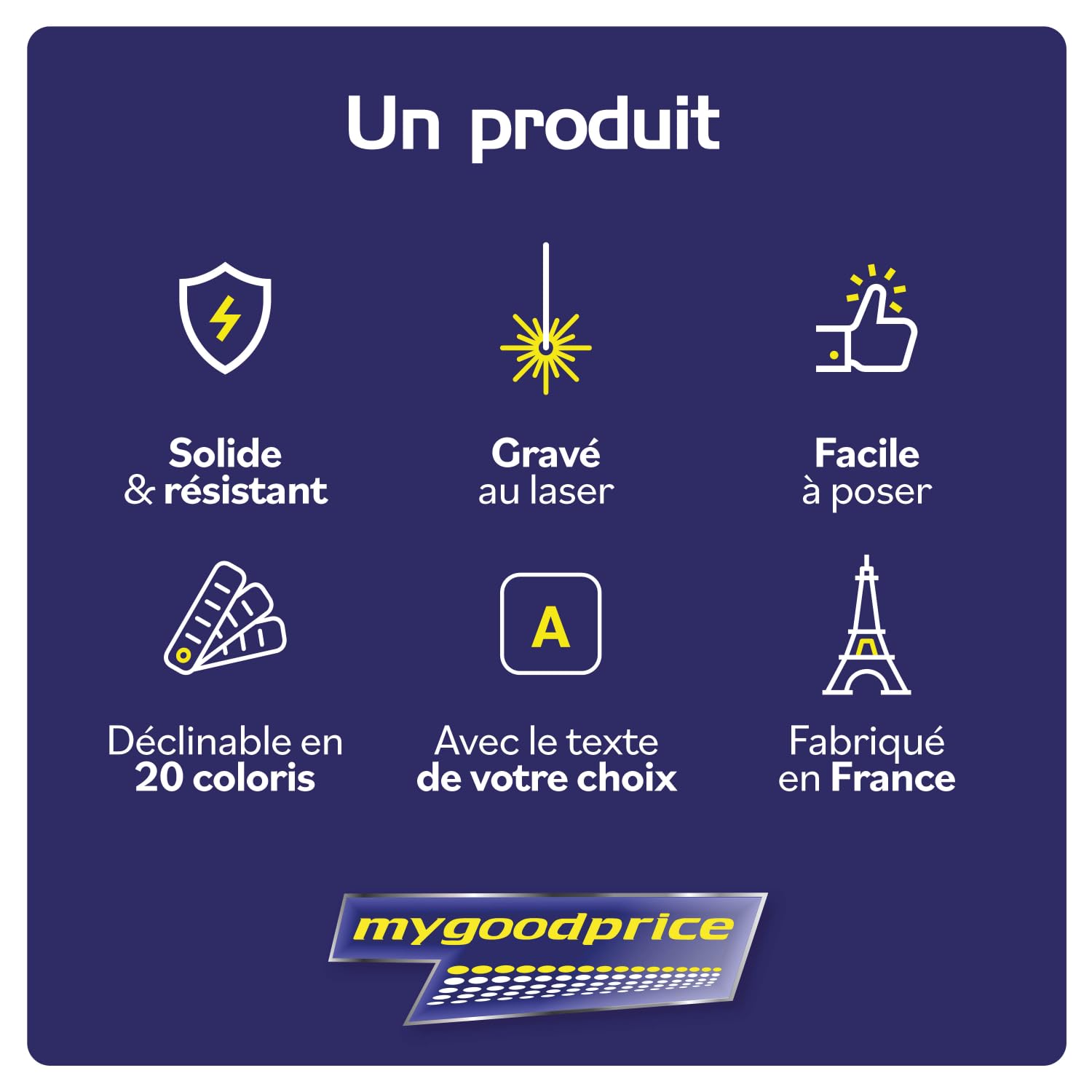 Mygoodprice - Placa grabada personalizada (1 a 3 líneas, 20 x 6,5 cm, autoadhesiva, aluminio cepillado, color plateado