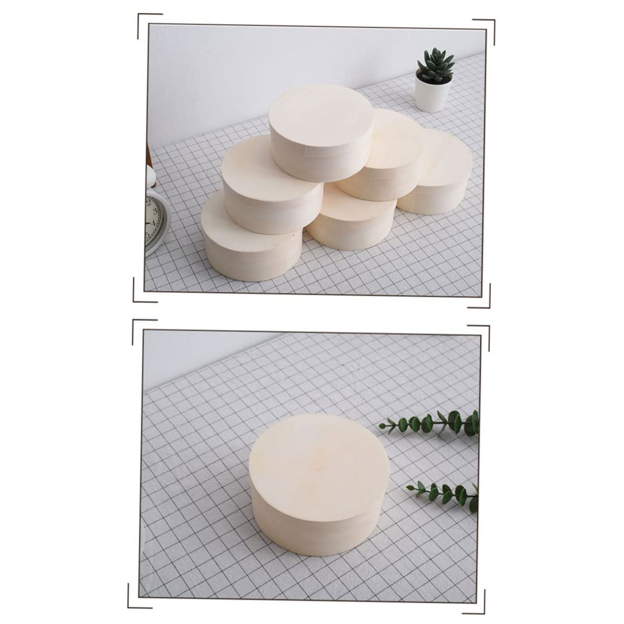 DECHOUS 6pezzi Scatola Legno Naturale Per Per Stoccaggio e Decorazione Per Festa e Attività Creative Per Ragazzo Ragazza e Adulti