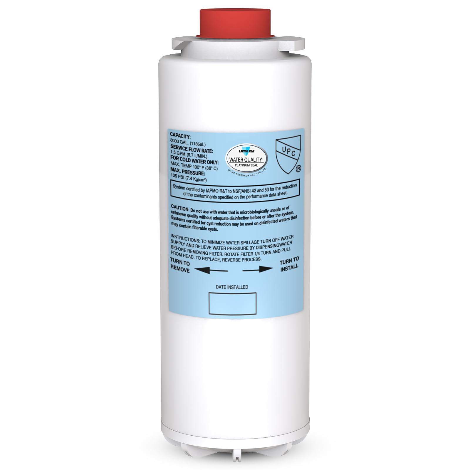 Teaglede 51300C Filter compatible with Elkay ezH2O WaterSentry EWF3000 (9" No Chip - 1 Pack)