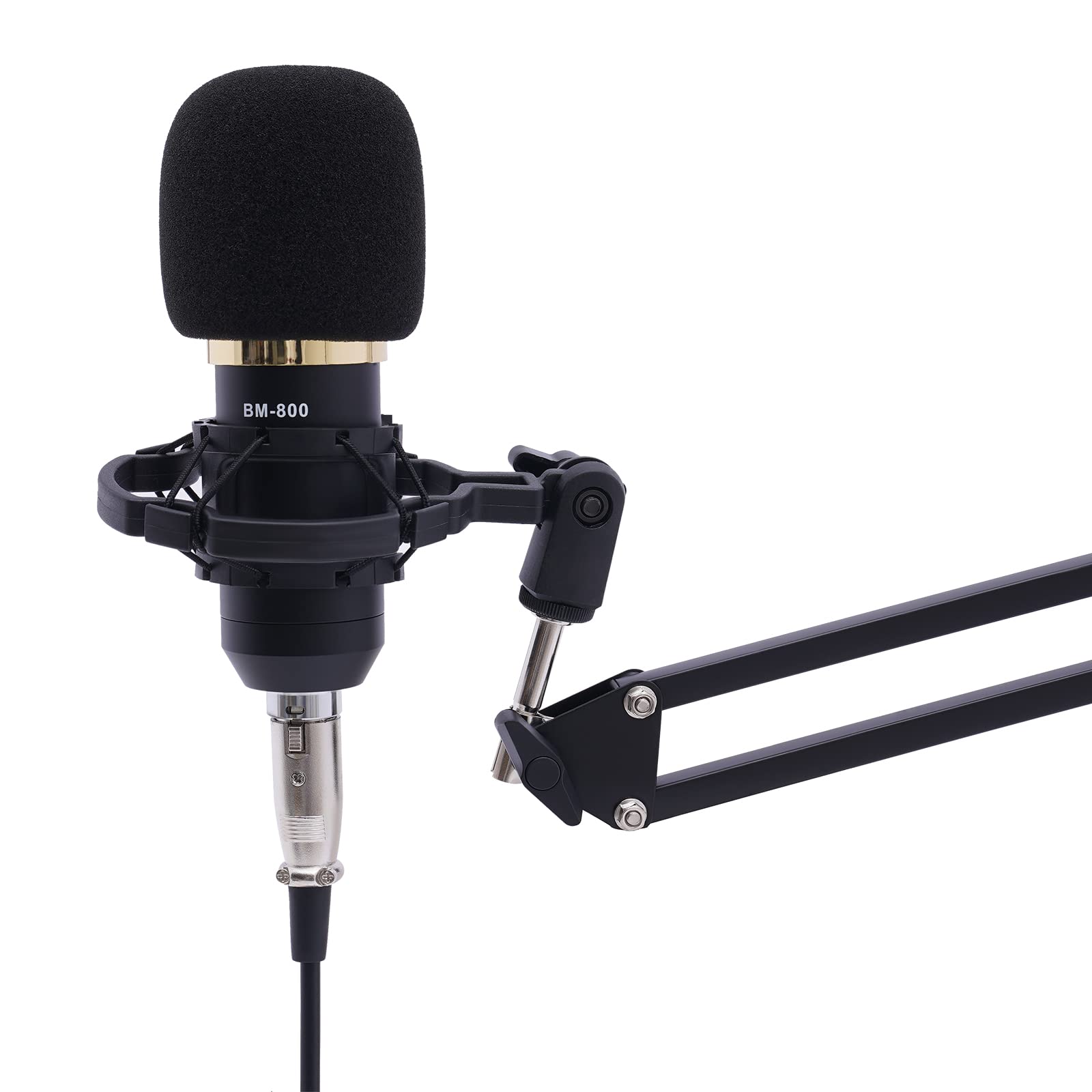 Audio Mixer Microfono a condensatore, Kit microfono da gioco, con scheda audio VBS e supporto per braccio del colletto, microfono USB, per streaming live, canto, gamer