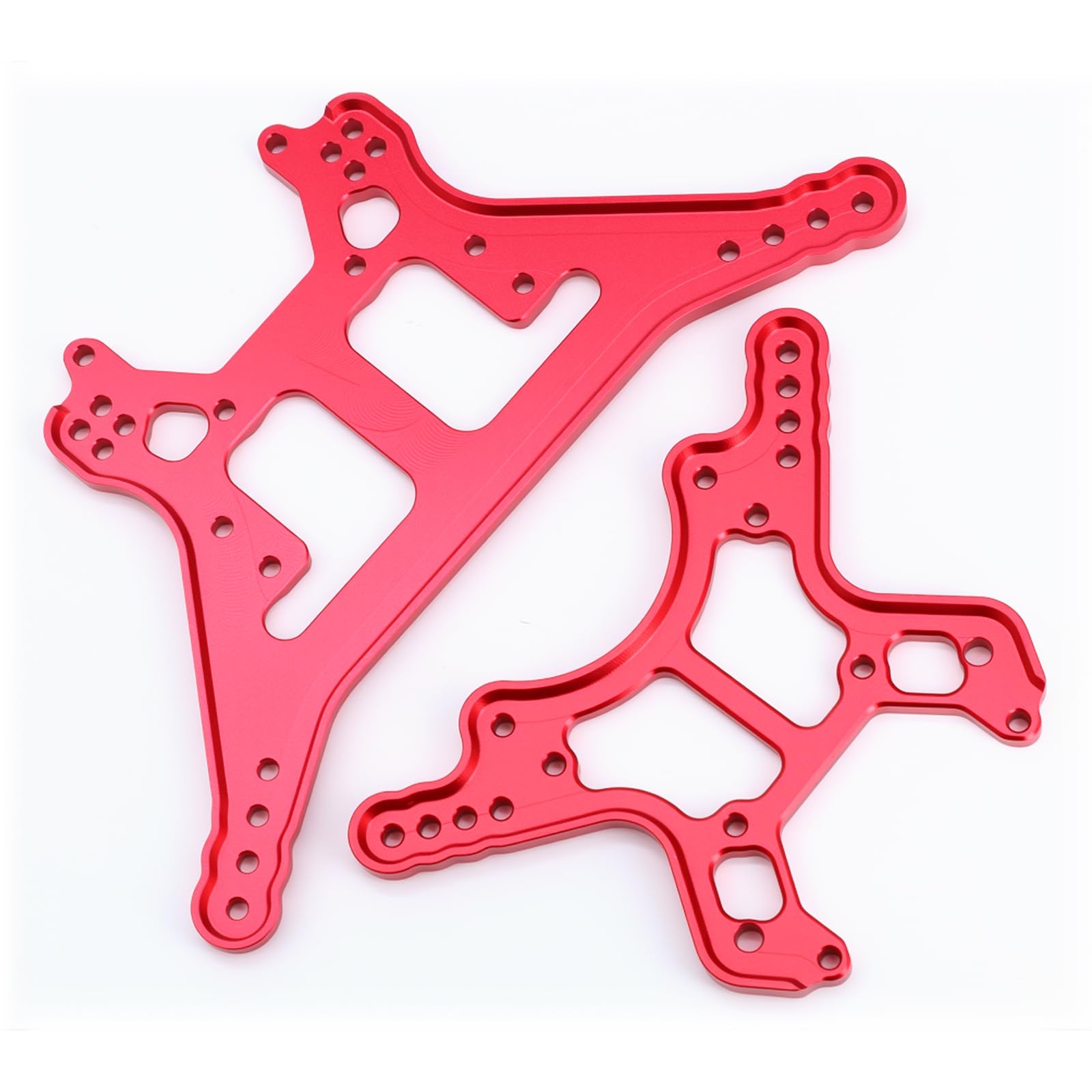 Aluminum Alloy Front & Rear Shock Tower Shock Mounts Upgrade Parts for Arrma 1/8 Kraton Outcast Senton Talion Notorious 6S BLX (Red)