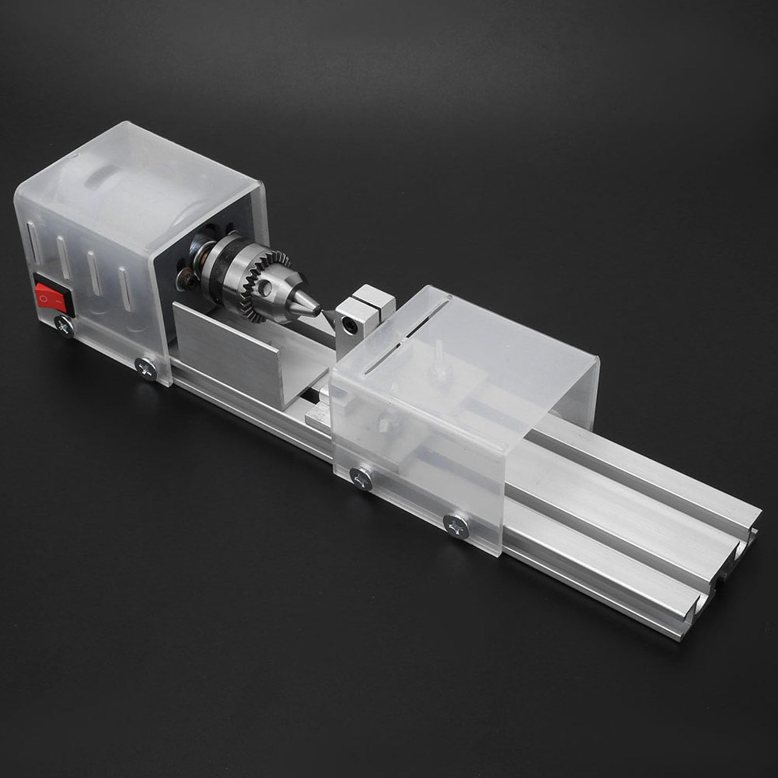 Compact Mini Milling Lathe Grinding Tool Machine, 7?Level Speed Regulation for Woodworking Polishing (US Plug)