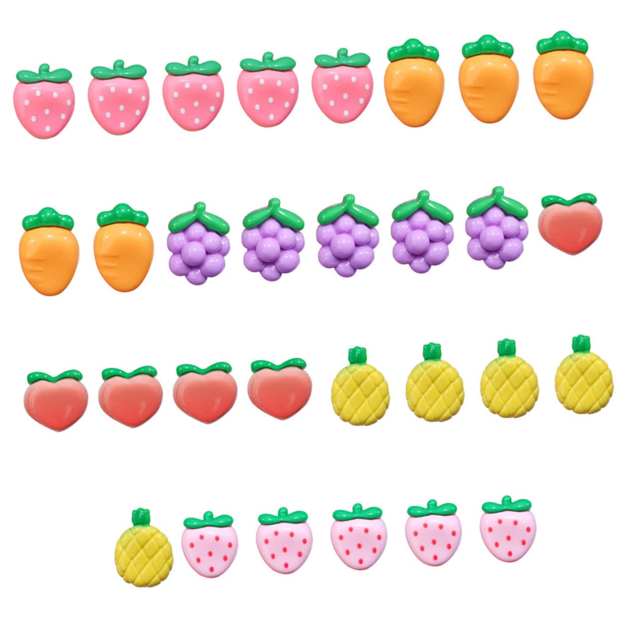 Operitacx 3 Sätze Pushpins Aus Resin Kreative Wand Pinnnadeln Für Pinnwände Karten Büro Und Schulbedarf Dekorative Reißzwecken Obstdesign Für Notizen Und Fotos 30 Stück * 3