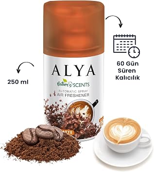ALYA Natures Scents Coffee Latte Oda Kokusu Yedek Makine Spreyi 250 ml