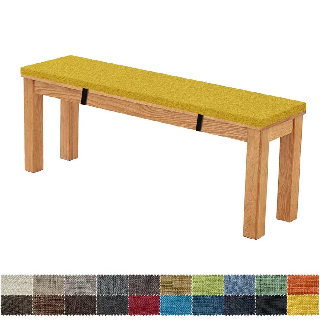 Cojín Para Banco FIOVIP 80x30x3cm - Funda De Lino Extraíble Y Lavable, Antideslizante, Espuma Viscoelástica 45D, Para Jardín, Terraza O Interior (Verde Ágata)