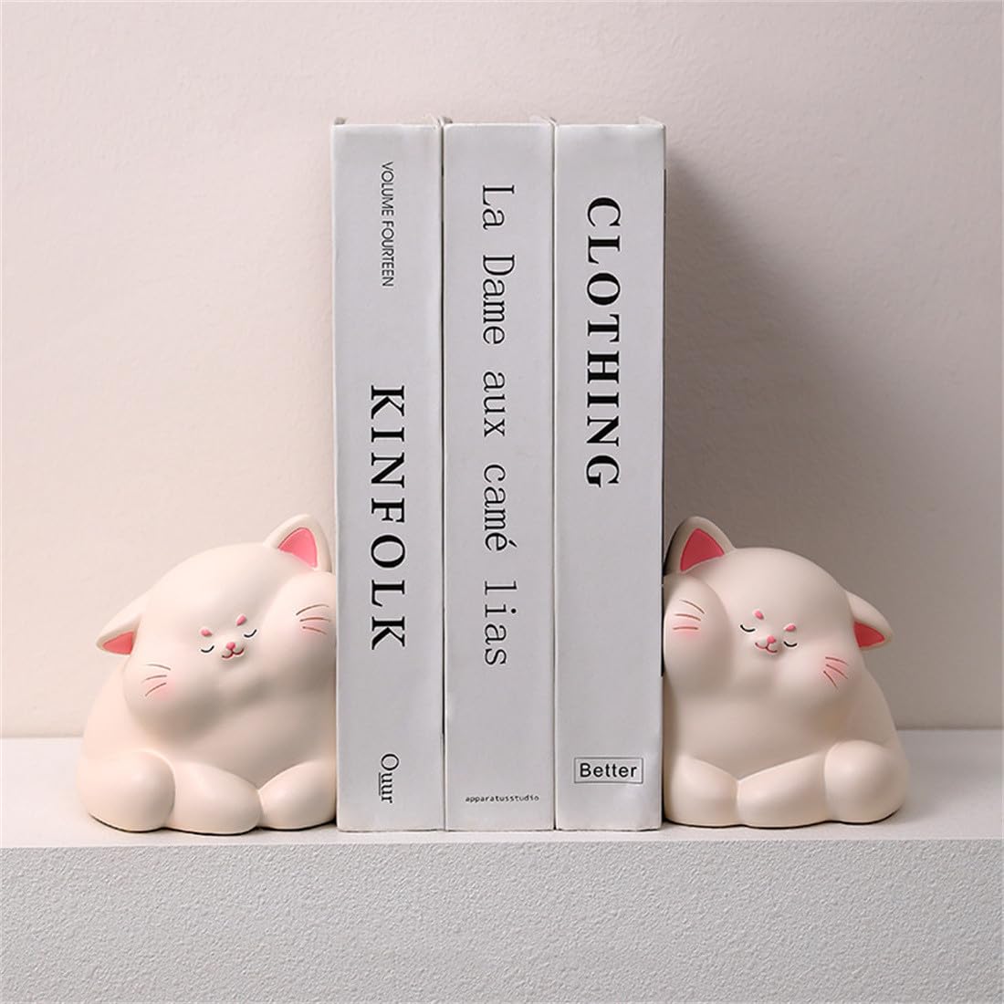 EsportsMJJ Sujetalibros decorativos para escritorio, oficina, hogar, estante, gato