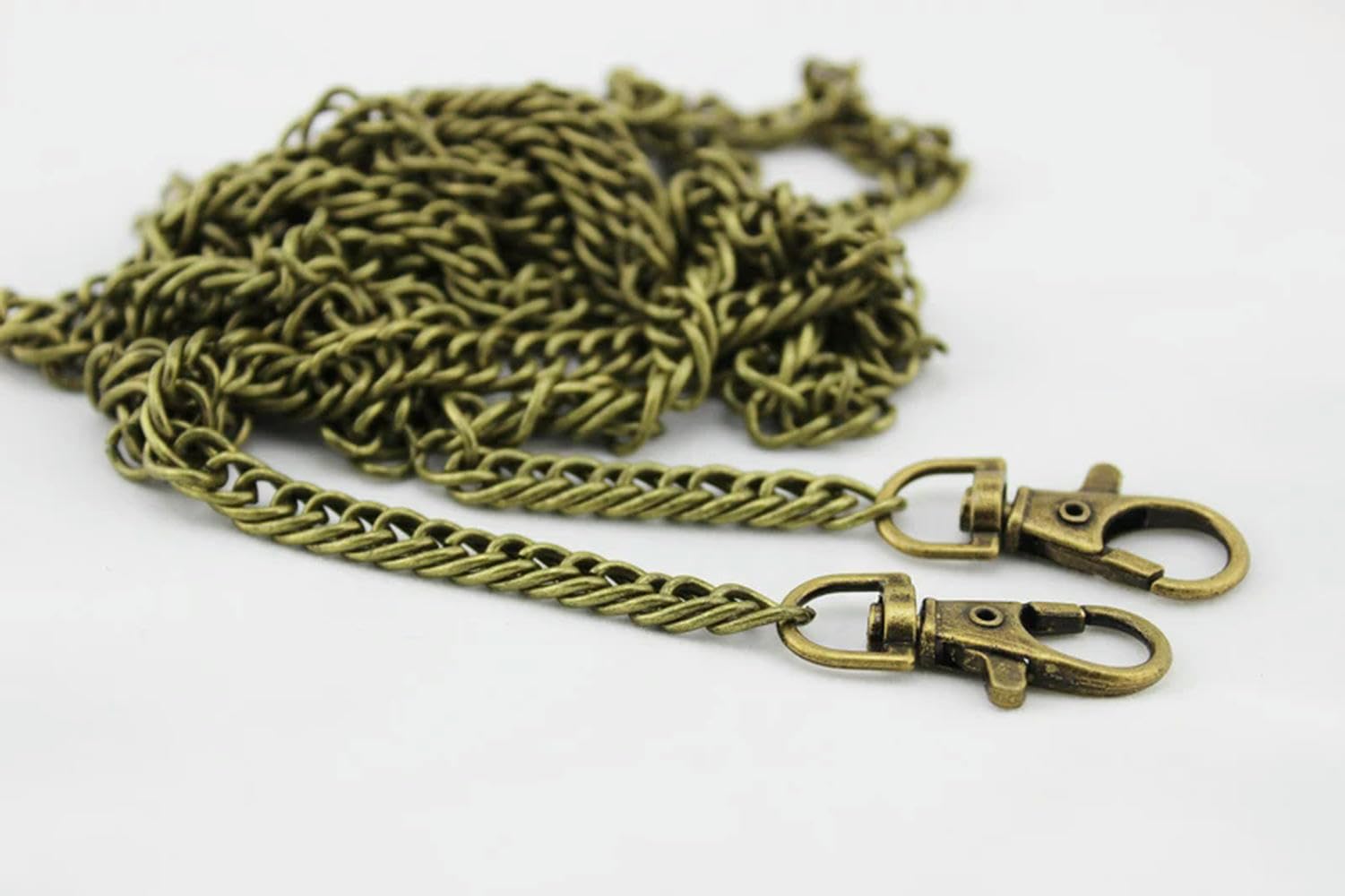 GUOZIF 40-140CM 7mm Metal Purse Chain Strap Handle Replacement Handbag Shoulder Bag Chain Accessories Light Gold/Silver/Black/Bronze