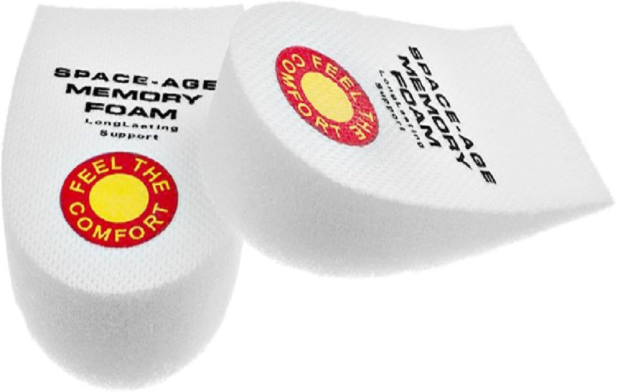 2Pcs Women Memory Foam Orthopaedic Heel Cushion Support Pad Foot Feet Shoe Insoles