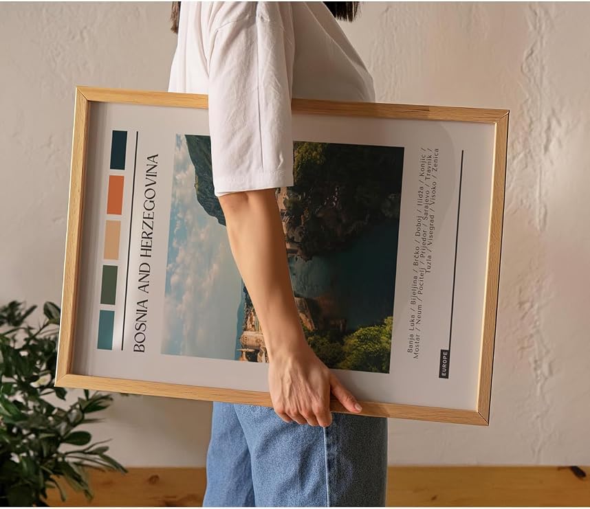 Difference Promotion Travel Art Frameless Poster, Modern Decorative Frameless Poster, Painting, Bosnia, 21 x 30