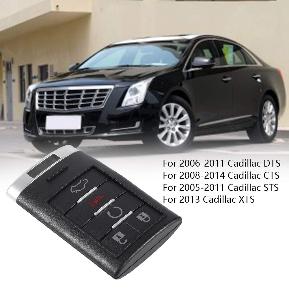Custodia Telecomando Auto Con Lama Grezza - Sostituzione Per Cadillac DTS CTS STS XTS - 5 Pulsanti