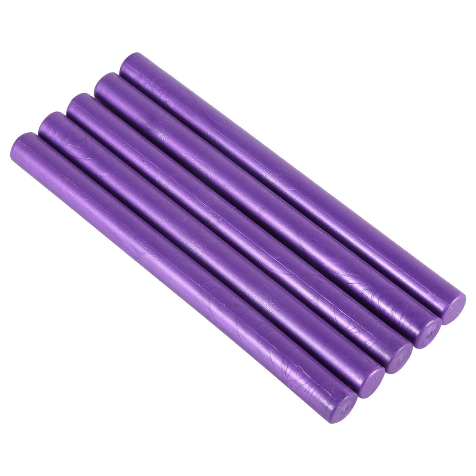 Bastoncini di Ceralacca, 5 Bastoncini di Cera per Timbri con Sigillo in 10 Colori per Decorare Buste, Pacchi, Inviti (PURPLE)