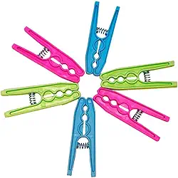 Prendedor de Roupa Resistente 24 Unidades Tamanho Grande Cores Sortidas Forte e Durável Ideal para Varal e Uso Diário