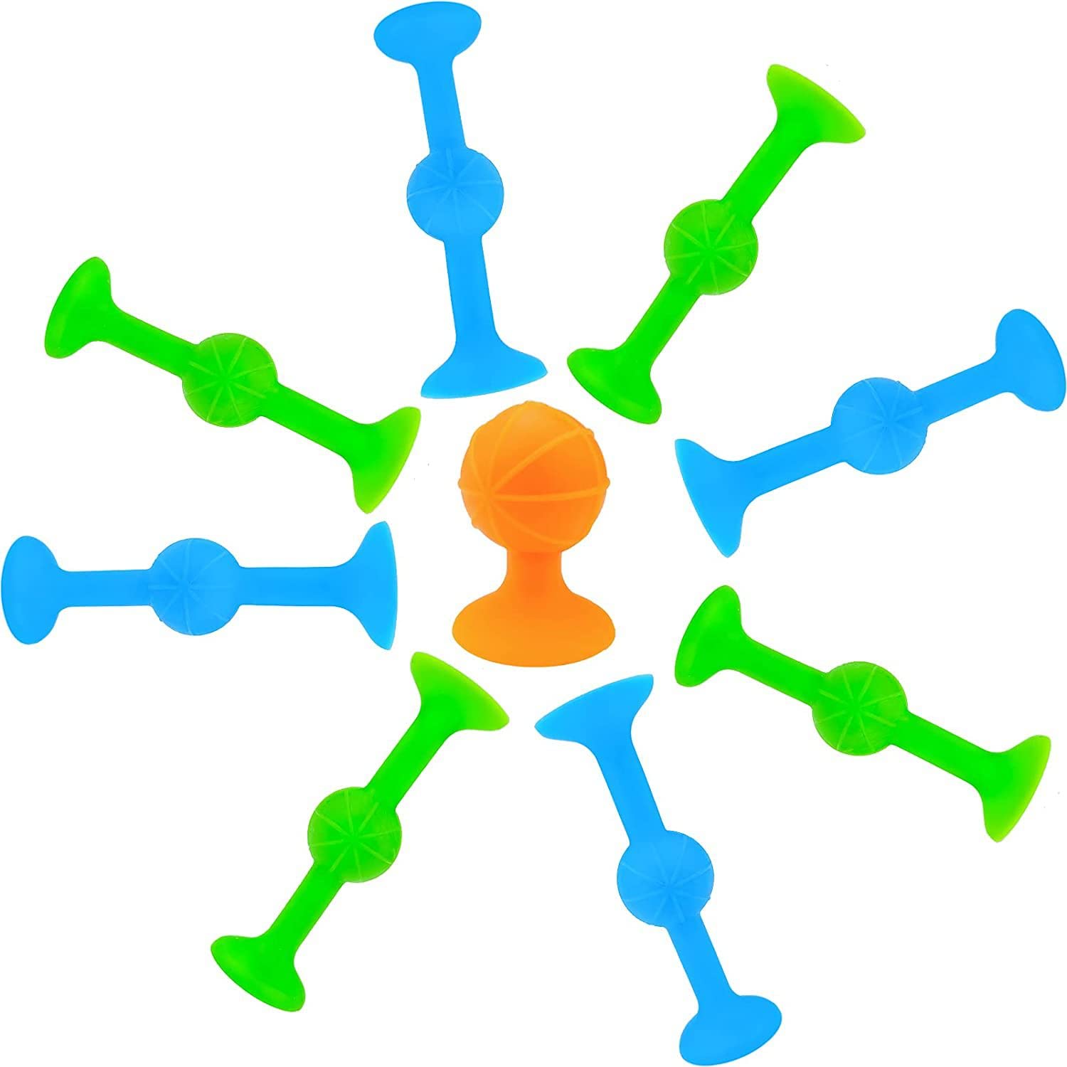 DELFINO Pop Sucker Toys, Silicone Target Marker and Darts Funny Toy Set, Outdoor Competitive Games, Release Stress Family Interactive Toy, for Glass, Metal, Plastic and Multiple Surfaces